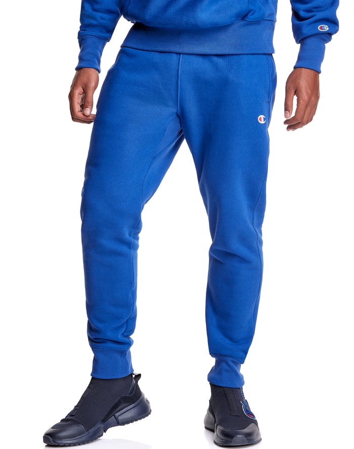 Champion Mens Joggers NZ - Reverse Weave Blue ( 1645-CIJZQ )